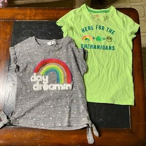 2 girls size 6 tee shirts